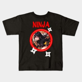 Ninja Target Love Cute Anime Girl Kids T-Shirt